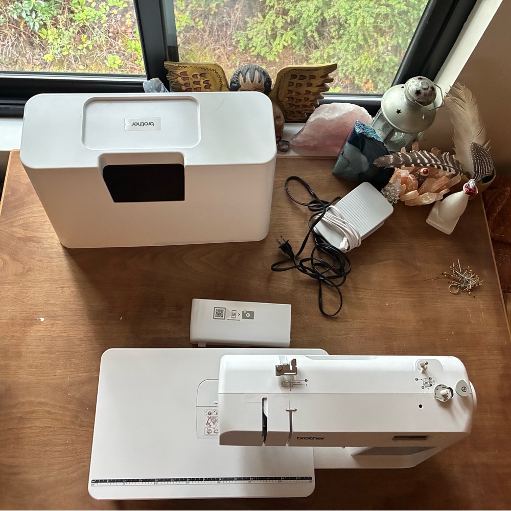 Brother White Sewing Machine with Accessories